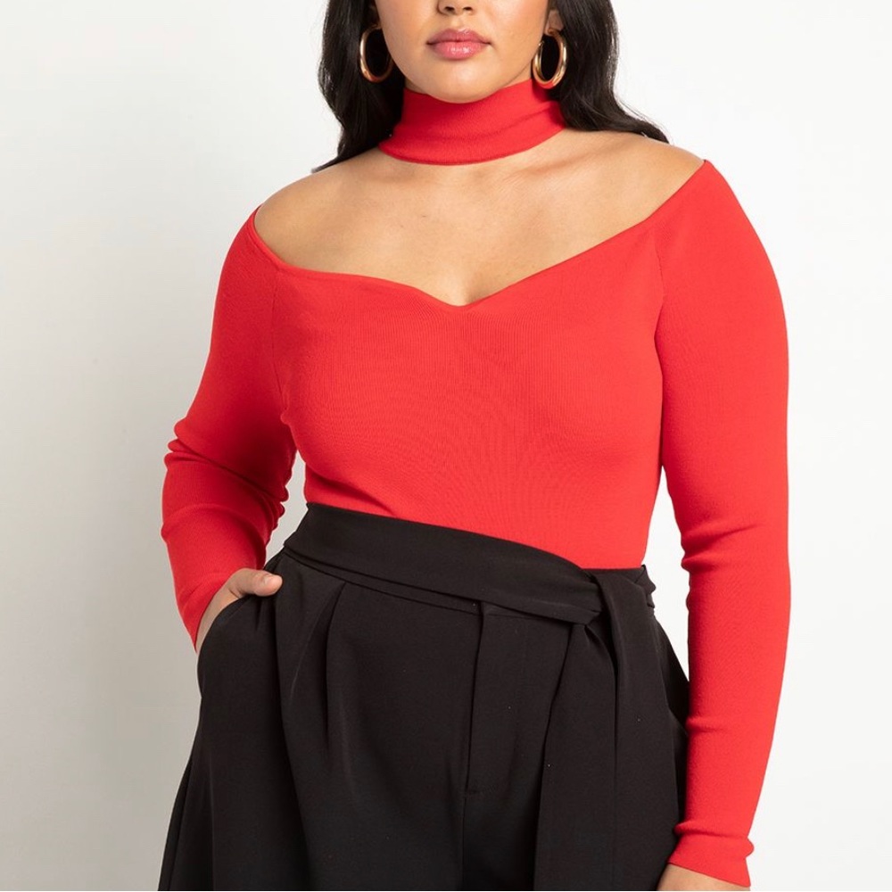 Eloquii Open Neckline Slinky Sweater